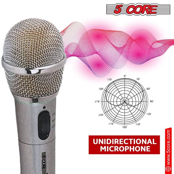 5Core Wireless Microphone Dual Function Wireless - Wired Microphone Inalambrico - Picture 7 of 10